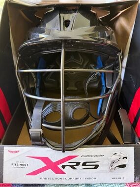Cascade XRS Kids Lacrosse Helmet in Black